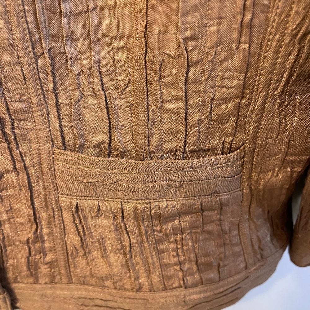 Ruby Rd Camel Jacket. Scoop Neck. Button Front. (… - image 4